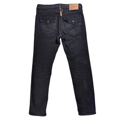 True Religion black jeans white thick stitching Y2K Rocco