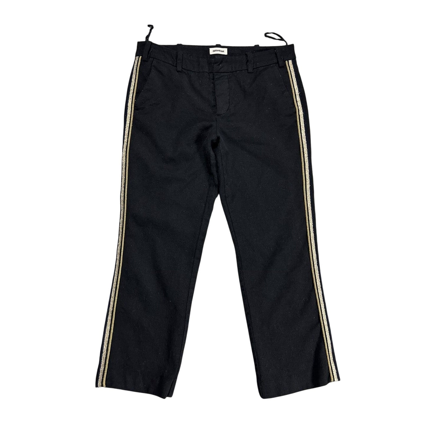 Zadig & Voltaire wool pants black gold