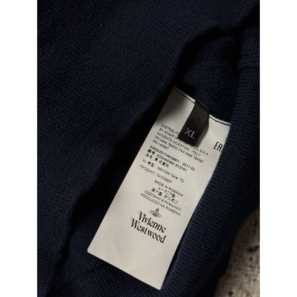 Vivienne Westwood knit small orb logo navy lana wool