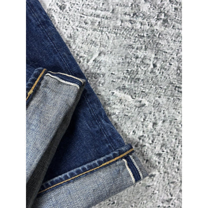 Evisu jeans white daicock big logo blue selvedge denim