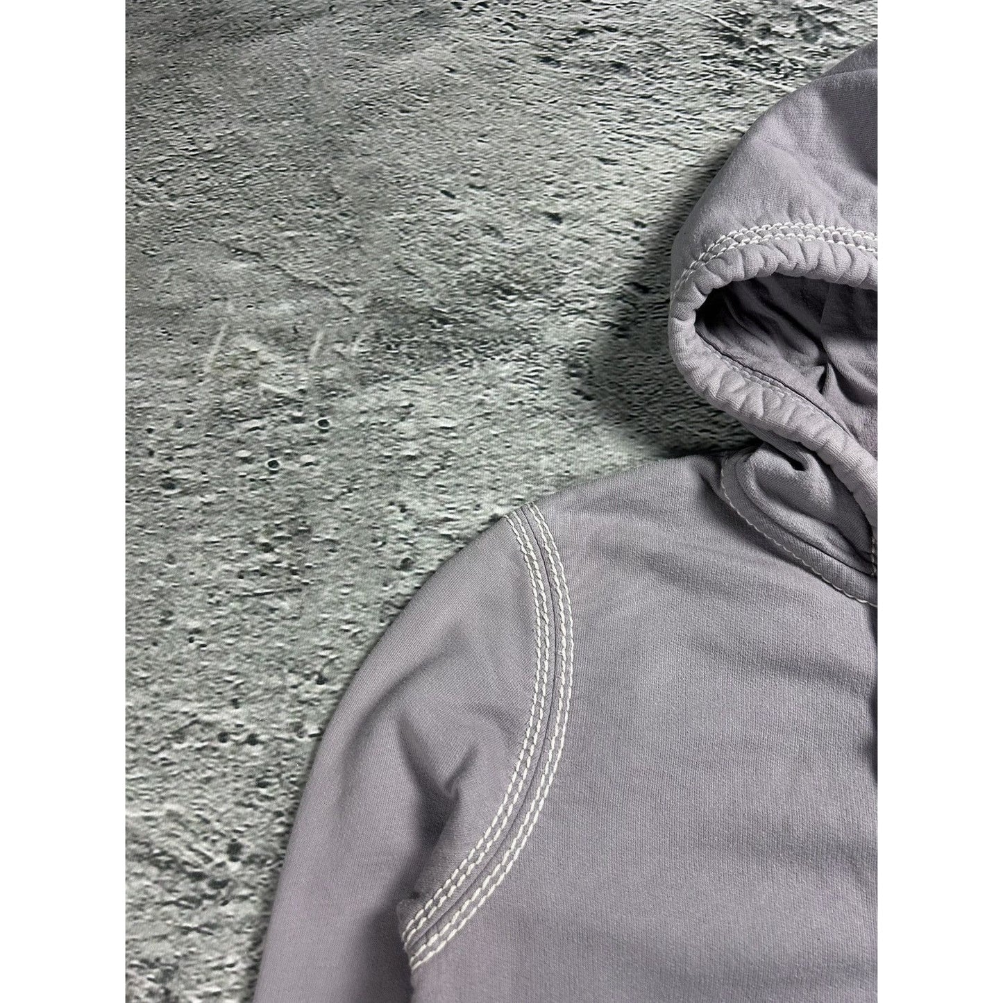 True Religion vintage purple grey zip hoodie thick stitching