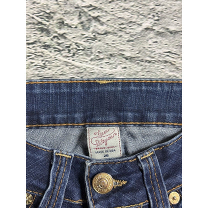 True Religion jeans flared blue Gold painted