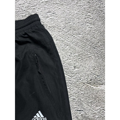 Adidas vintage black track pants small logo 2000s drill Y2K