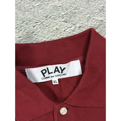 Comme Des Garcons PLAY Polo Red burgundy