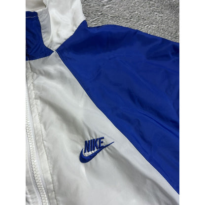 Nike track jacket nylon white blue vintage 90s