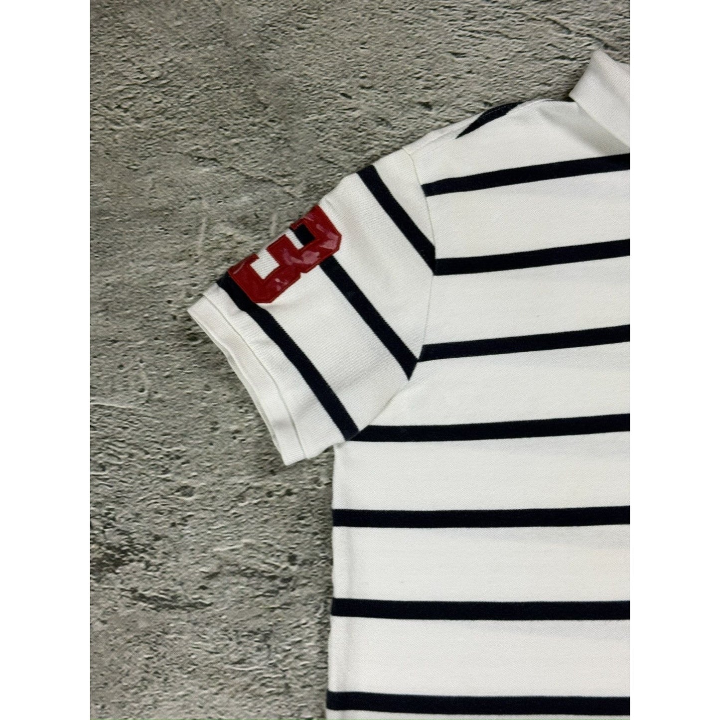 Chief Keef Polo Ralph Lauren white striped big pony