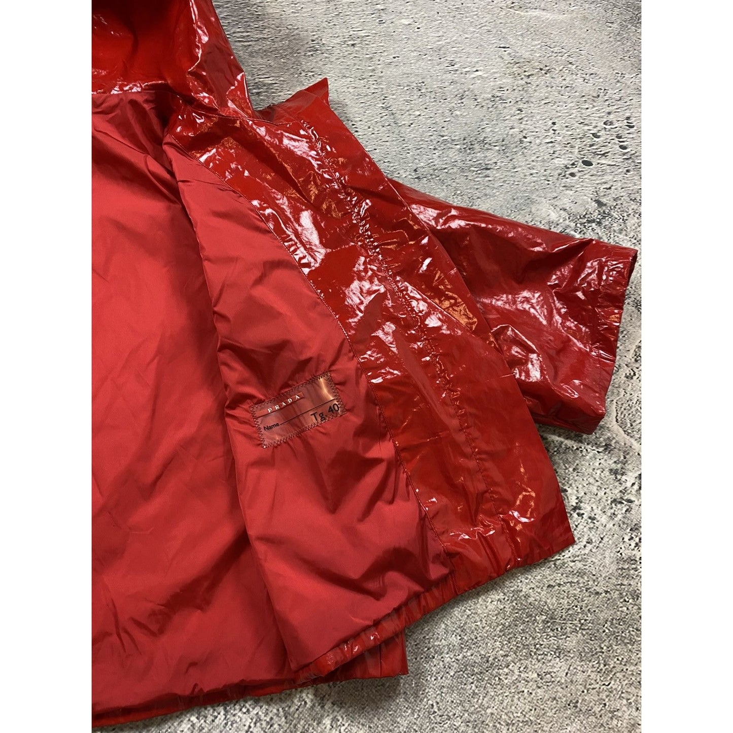 Prada jacket red raincoat 2008