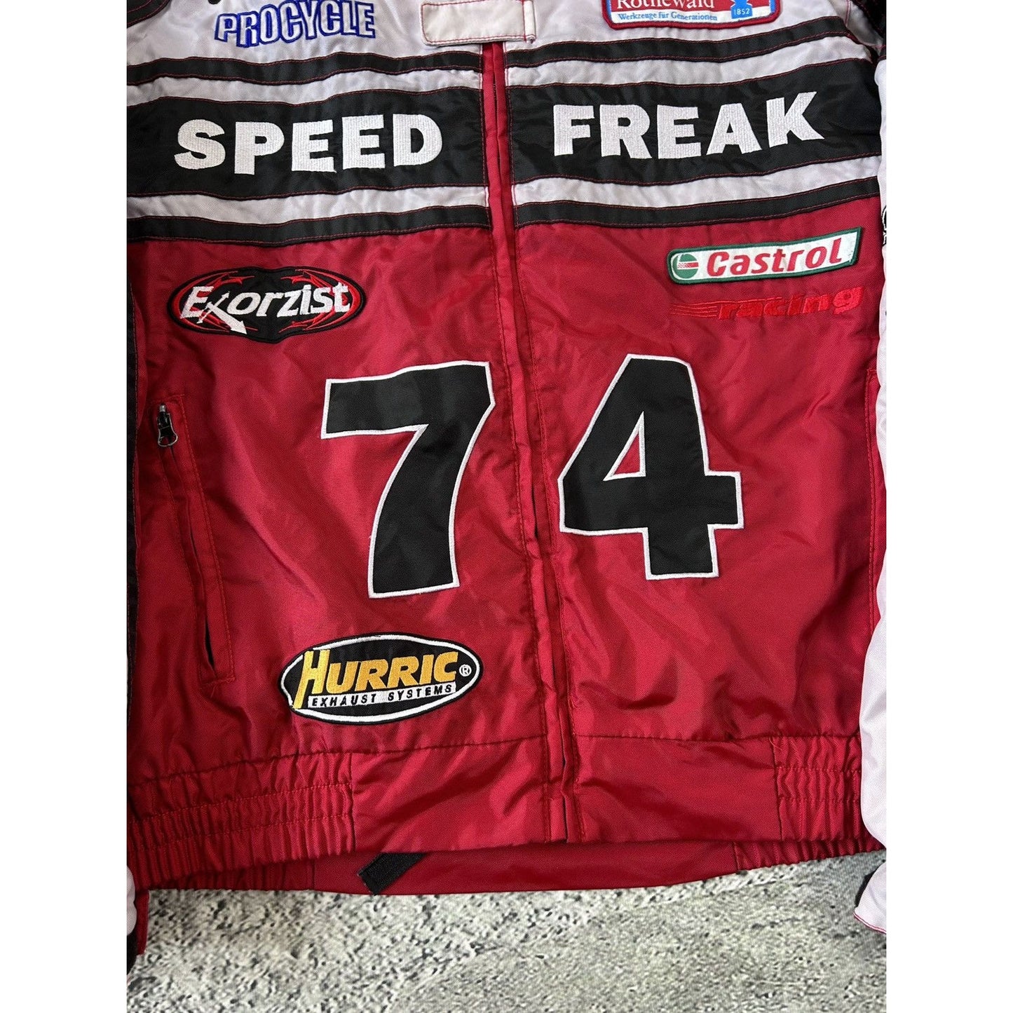 Speed Freak Racing Jacket vintage bomber jacket red