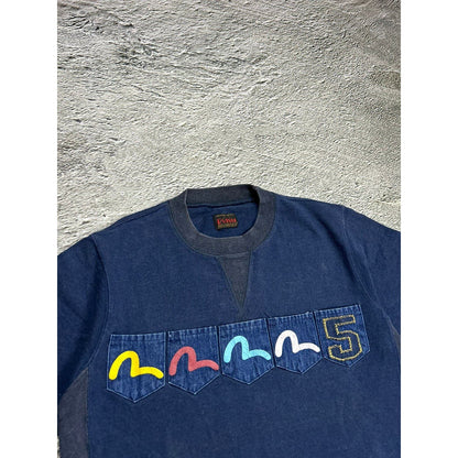 Evisu multi pocket T-shirt navy vintage Y2K