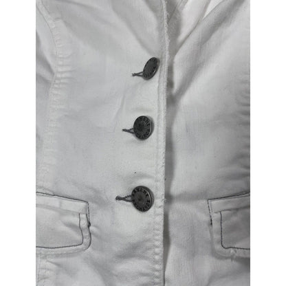 Armani Exchange denim jacket avant garde white Y2K