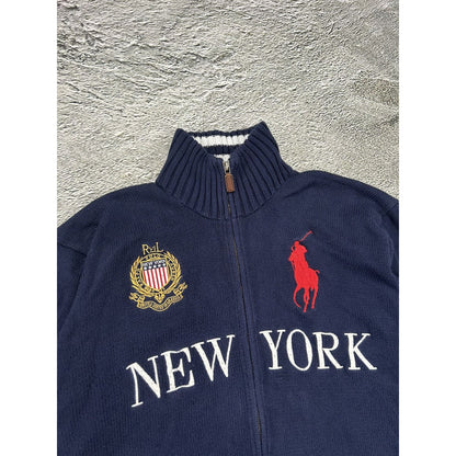 Polo Ralph Lauren zip sweater New York sweater vintage knit