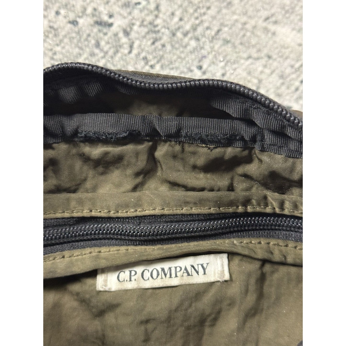 C.P. Company shoulder bag with lens khaki cargo pocket