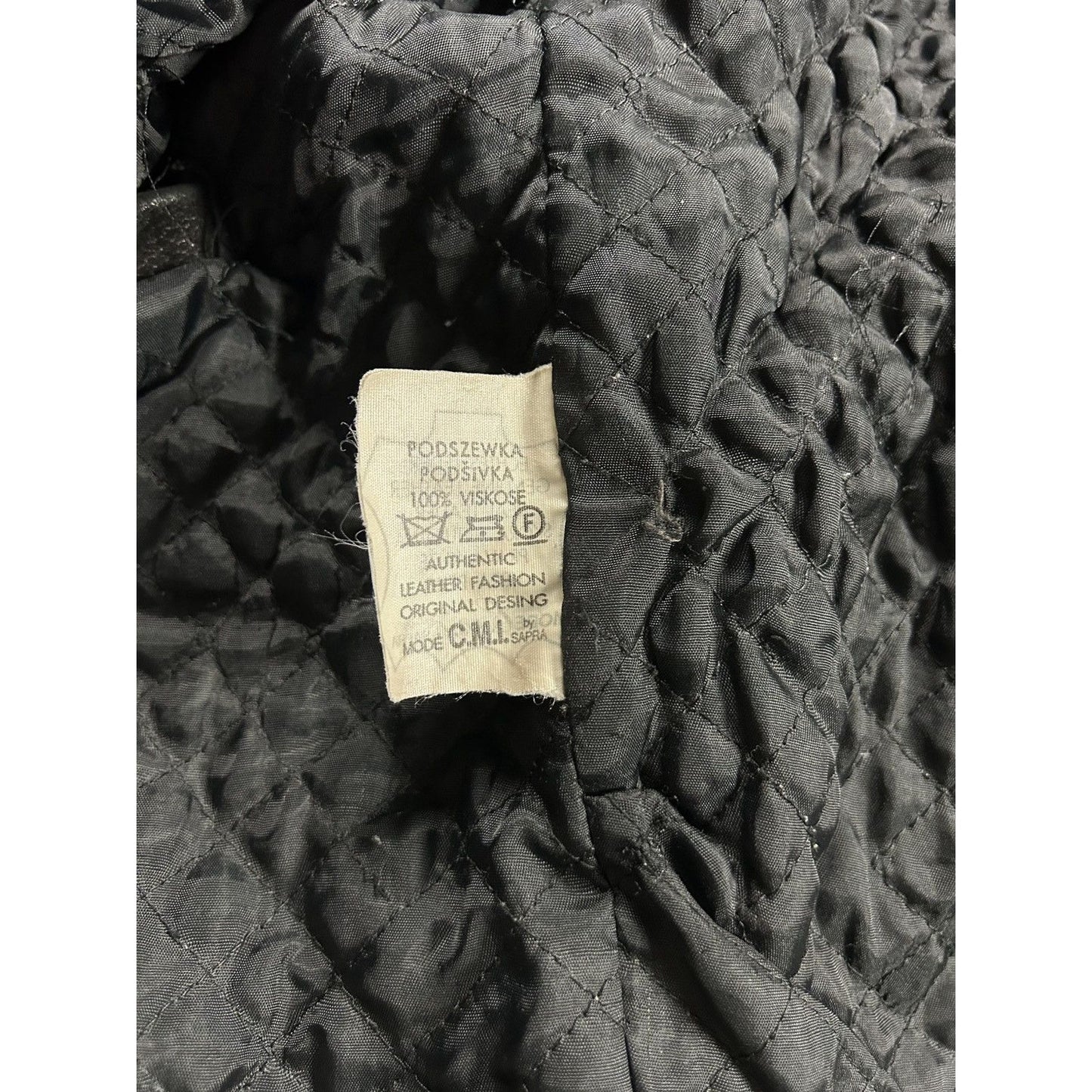 Vintage Leather Jacket Avant Garde Black