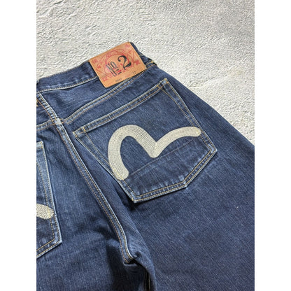 Evisu jeans vintage embroidery seagull logo selvedge