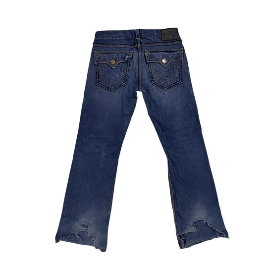 True Religion Billy blue jeans Black thick stitching Y2K