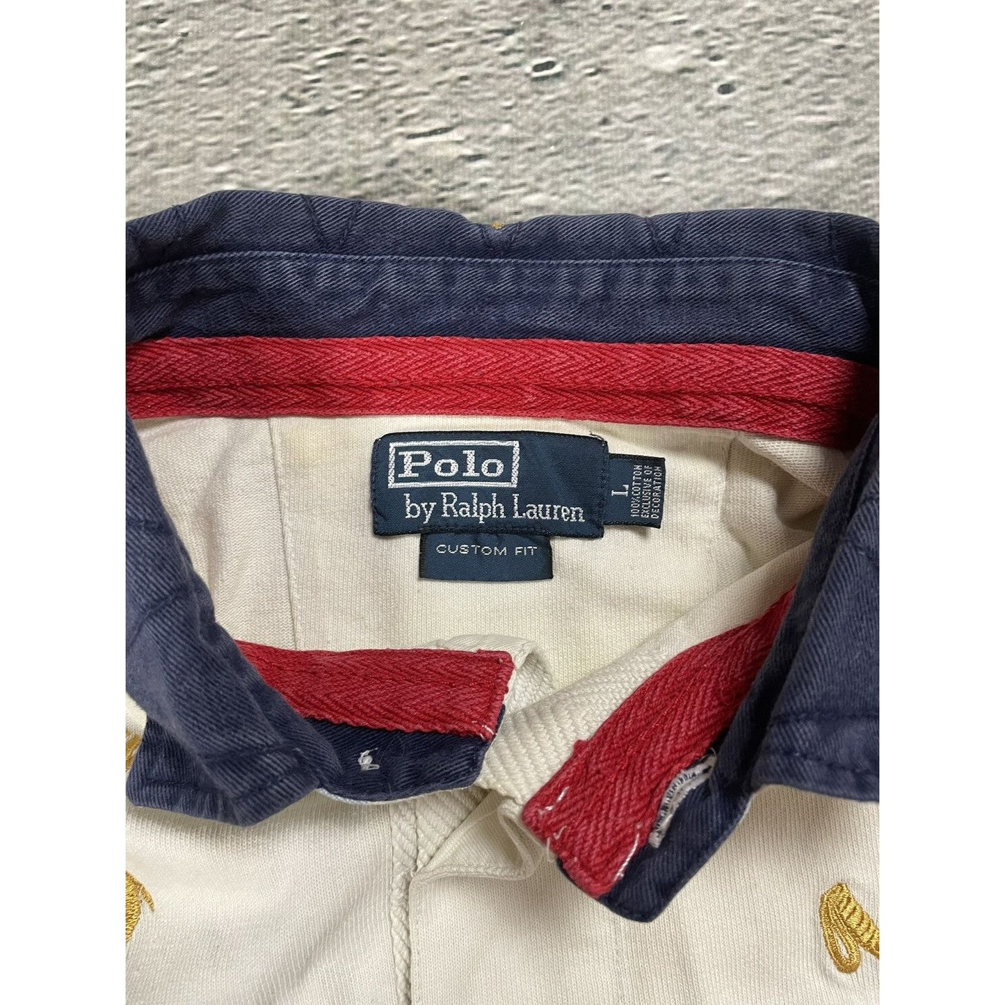 Chief Keef Polo Ralph Lauren vintage white big pony cross