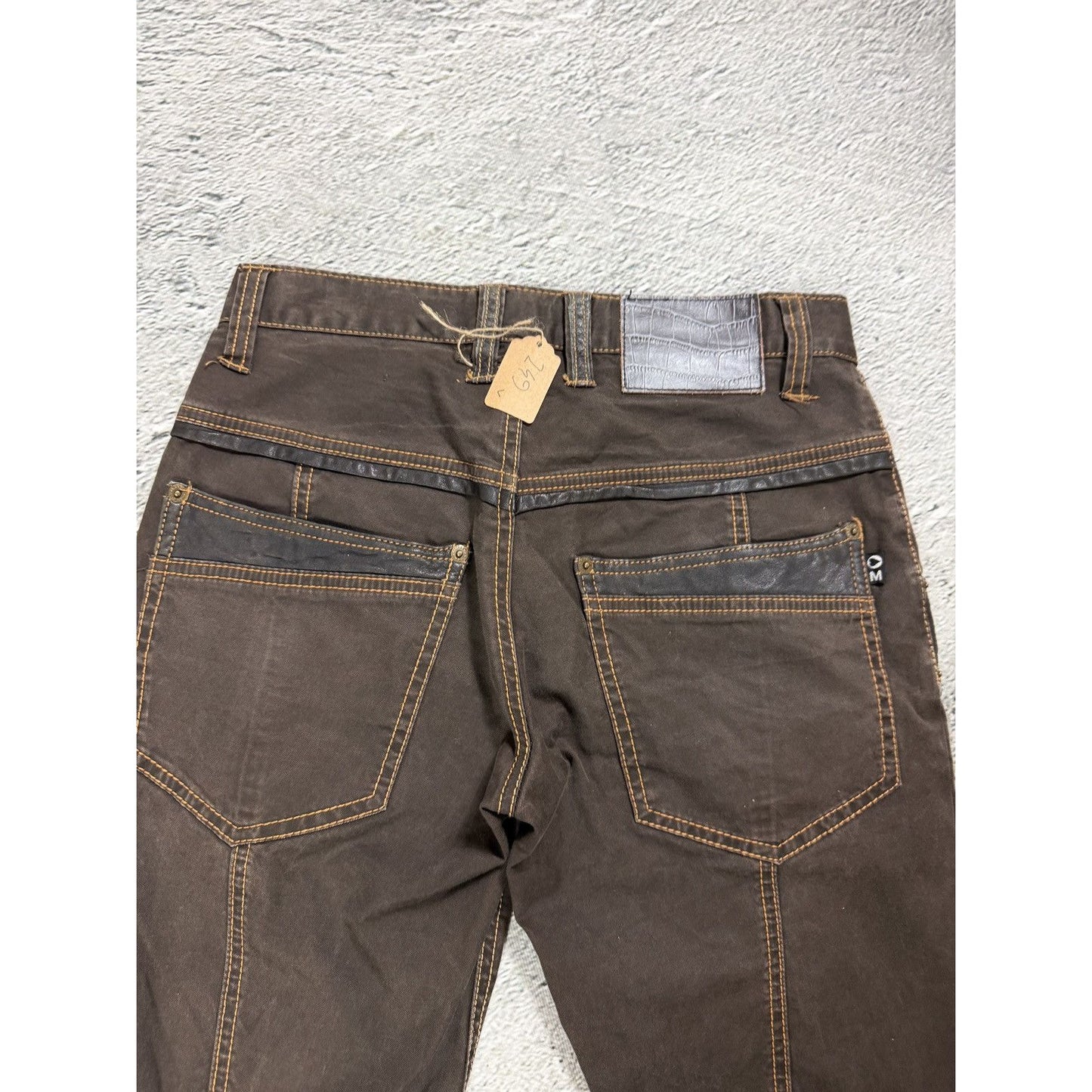 Morgan Homme Y2K jeans flared brown