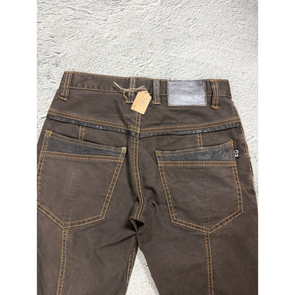 Morgan Homme Y2K jeans flared brown