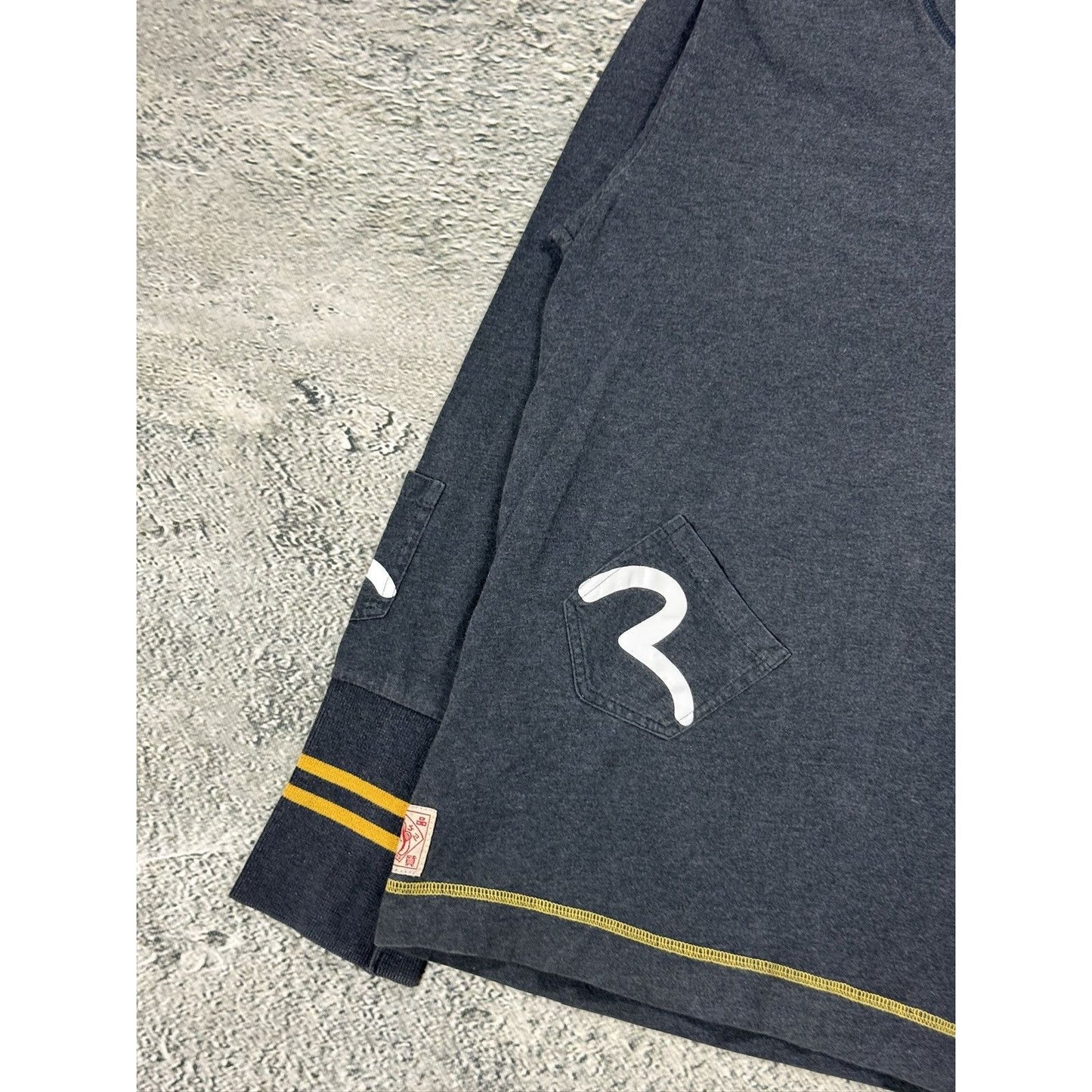 Evisu vintage multi pocket long sleeve seagull grey