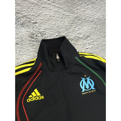 Olympique Marseille Adidas track jacket Rasta vintage black