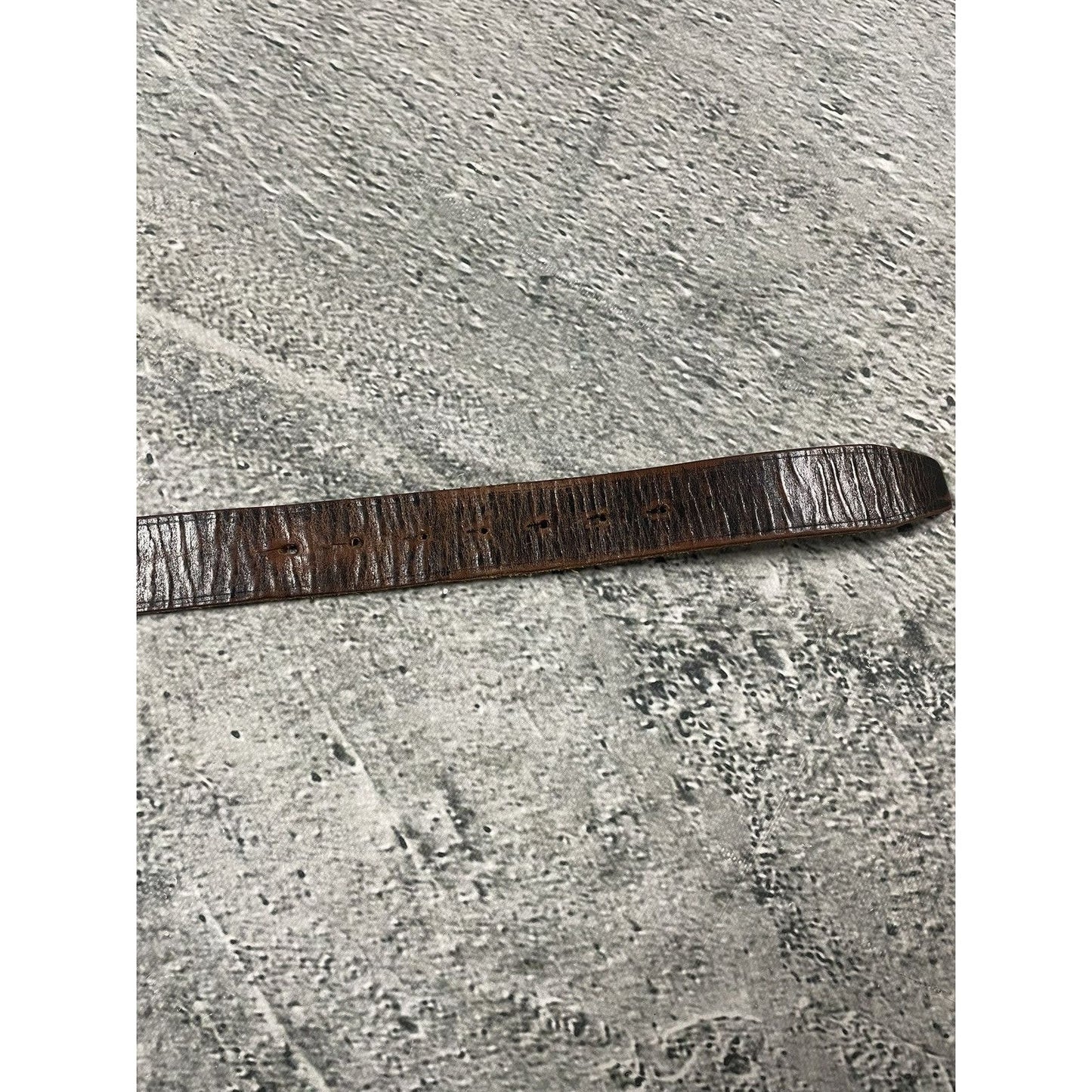 Diesel leather belt big buckle Y2K brown