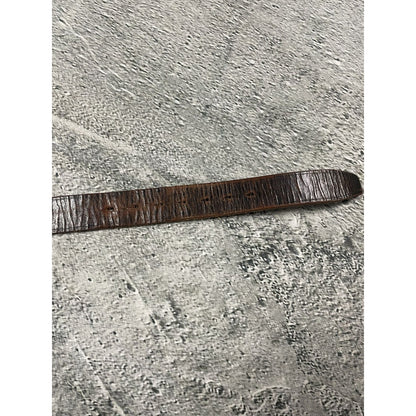 Diesel leather belt big buckle Y2K brown