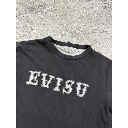 Evisu Reversible t-shirt black/gray big logo