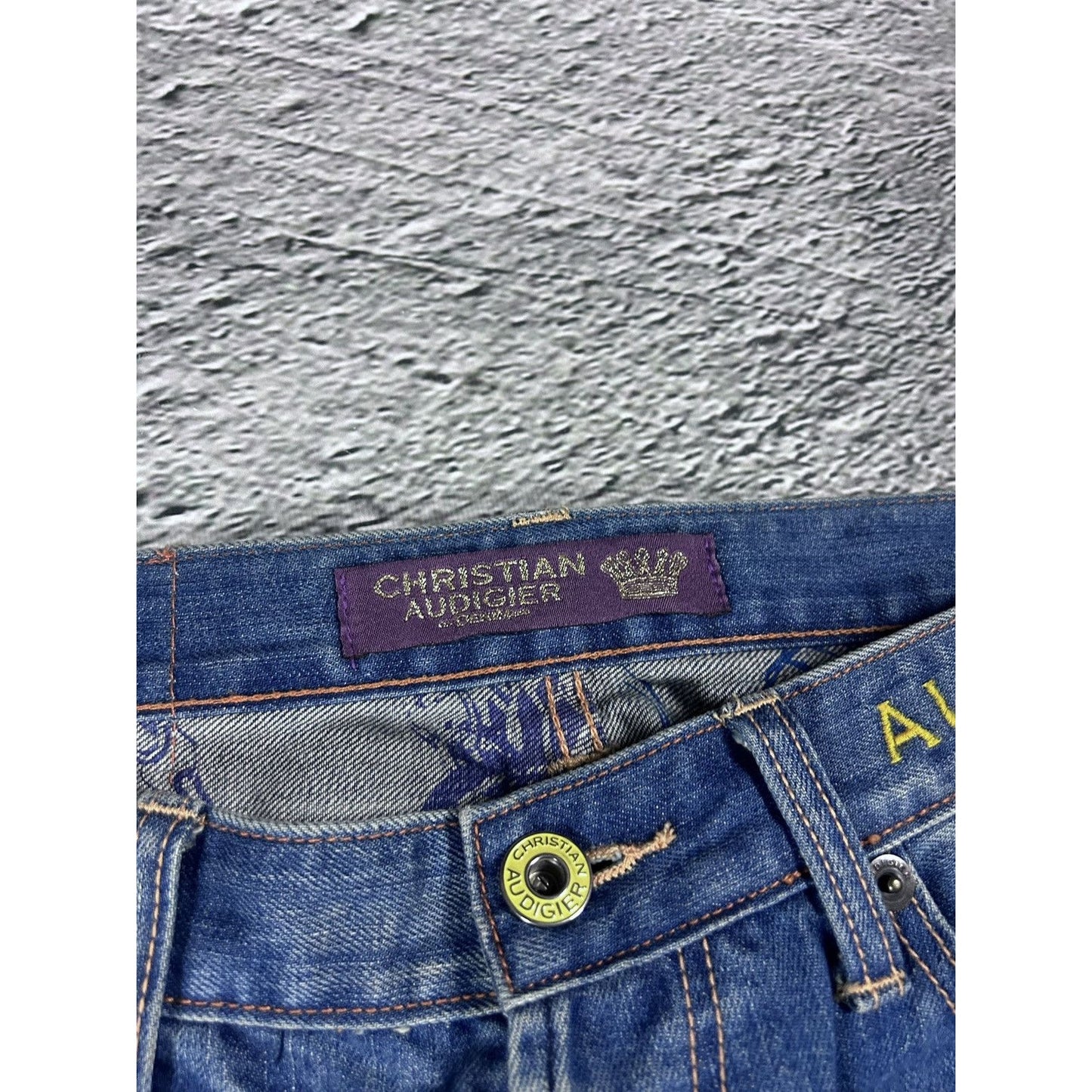 Ed Hardy Christian Audigier vintage jeans big logo pants