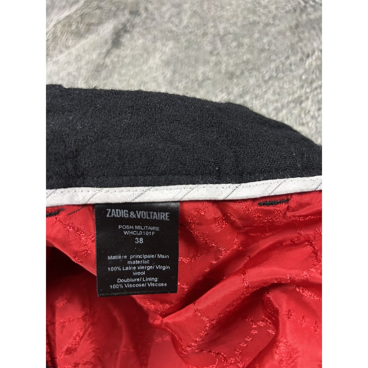 Zadig & Voltaire wool pants black gold
