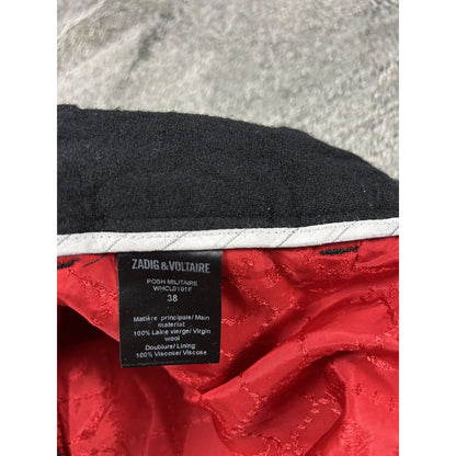 Zadig & Voltaire wool pants black gold