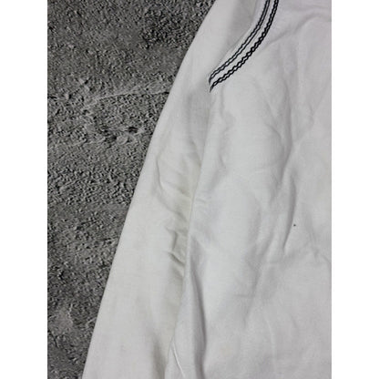True Religion zip hoodie vintage white thick stitching Y2K