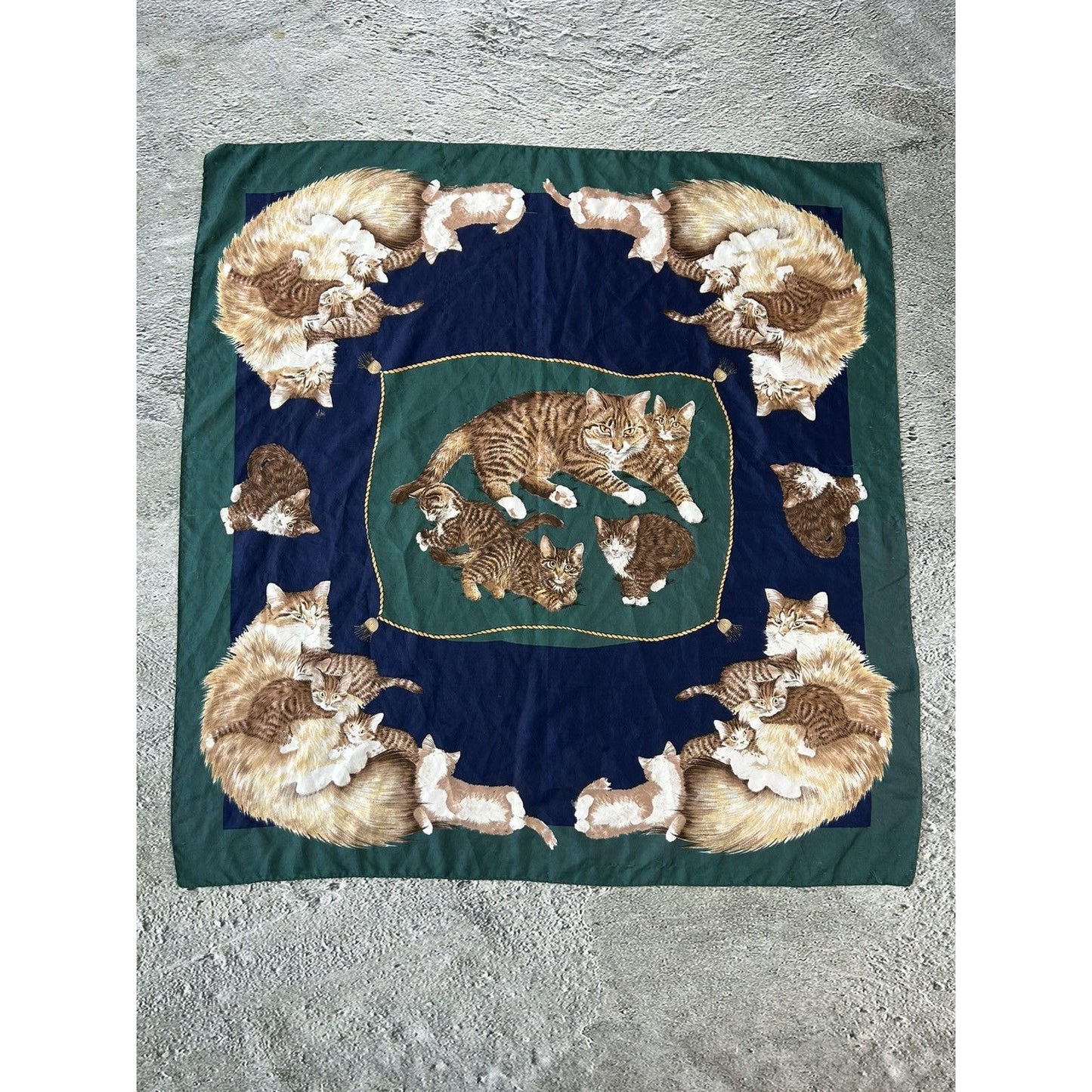 Vintage scarf cats fullprint shawl