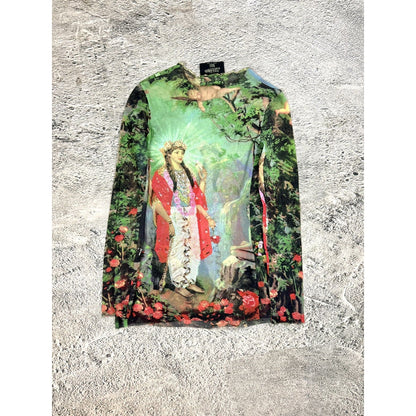 Jean Paul Gaultier 1998 RARE Hindu Tattoo Mesh longsleeve