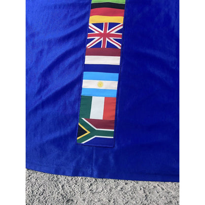Hard Rock Cafe vintage football jersey blue flags soccer