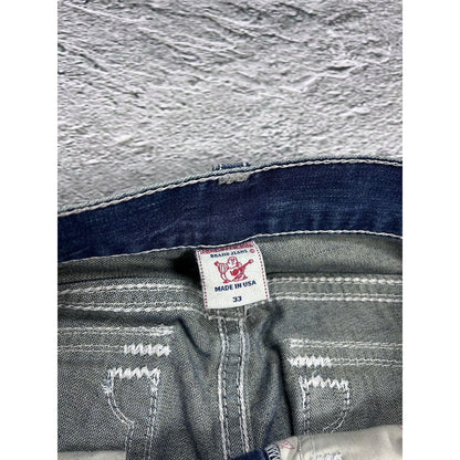 True Religion blue jeans white thick stitching Jack Big QT
