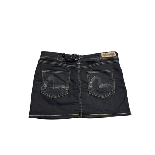Evisu x Puma vintage black skirt seagulls Y2K