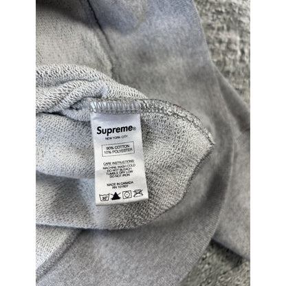 Supreme zip hoodie foil hood logo 2015 grey