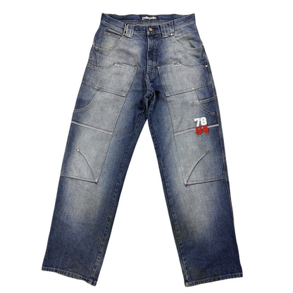 Pelle Pelle vintage stone washed blue jeans Y2K baggy denim