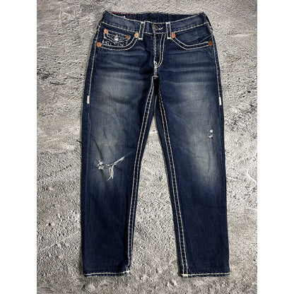 True Religion Blue jeans thick stitching Ricky