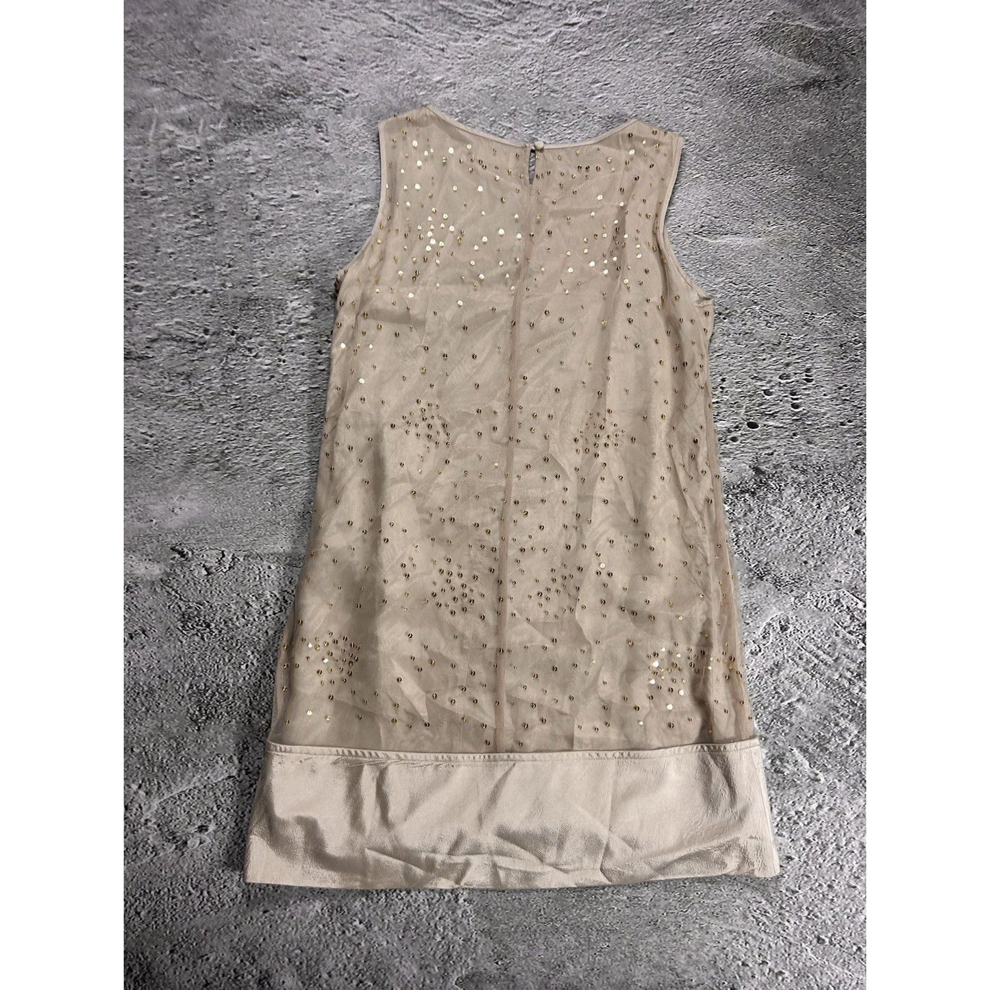 Red Valentino dress glitter beige gold
