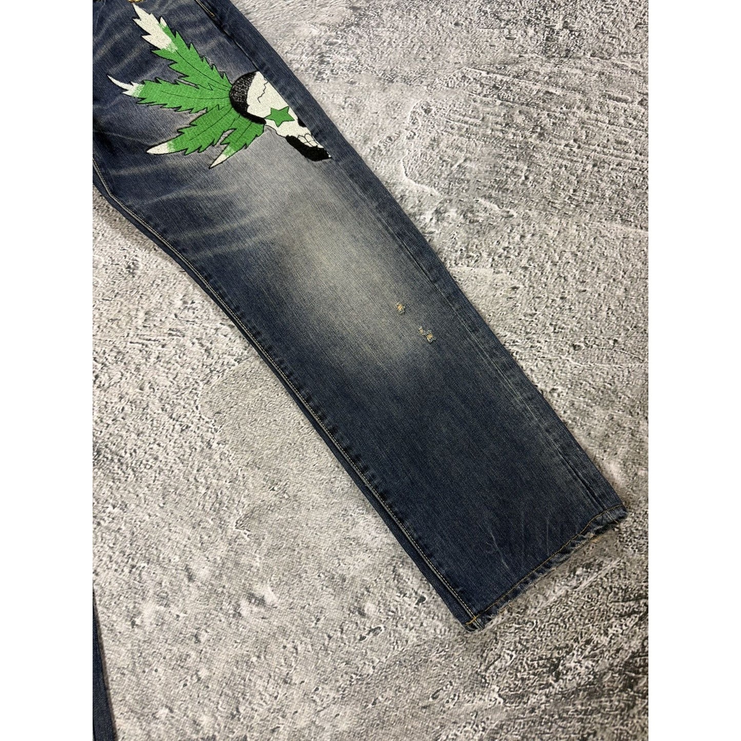 Ed Hardy Christian Audigier vintage jeans big logo pants 420