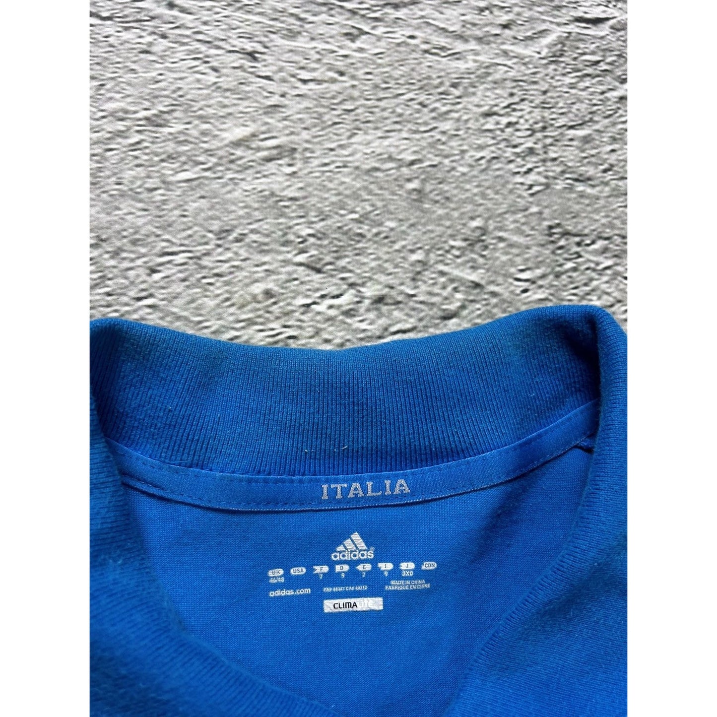 Italy Adidas vintage polo T-shirt blue Chief Keef