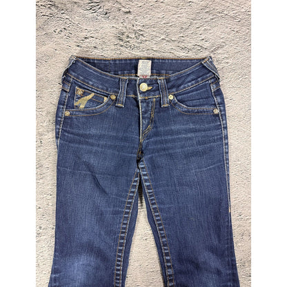 True Religion jeans flared blue Gold painted