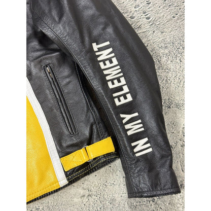 Red Rock Star Leather Jacket made in italy Y2K Bozzetti