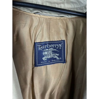 Burberrys trench coat beige wool lining vintage nova check