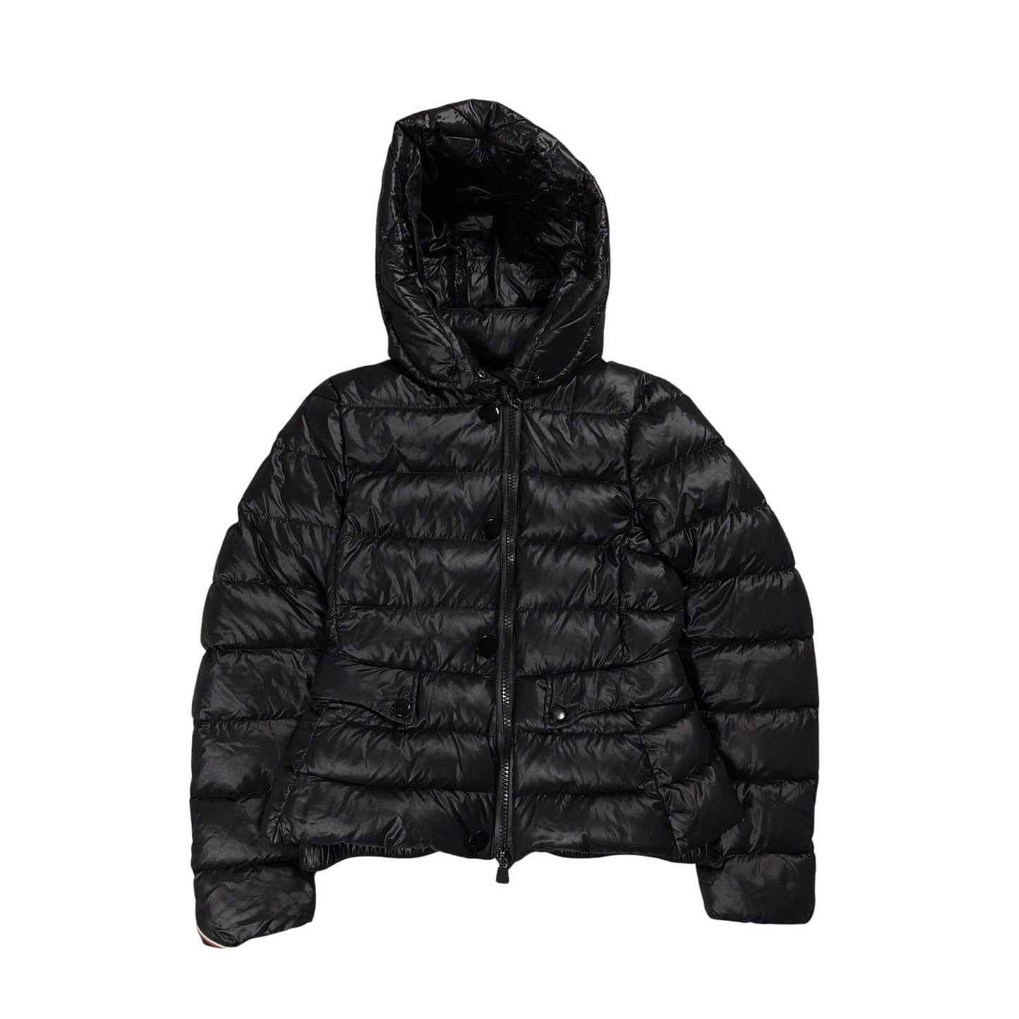 Moncler puffer jacket black hooded sample