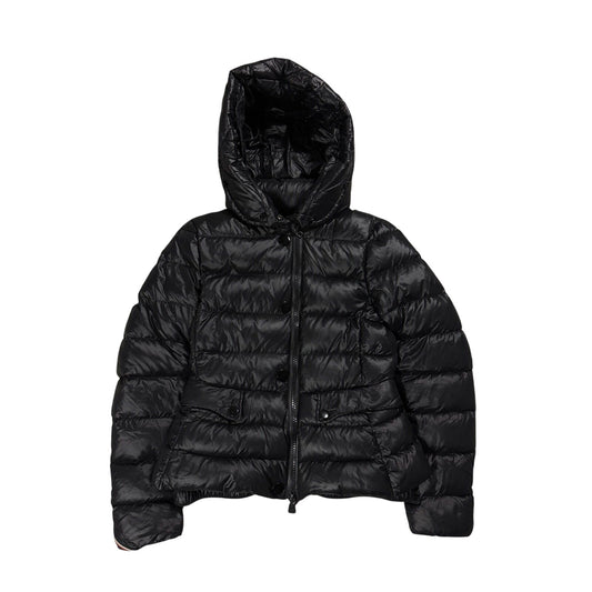 Moncler puffer jacket black hooded sample