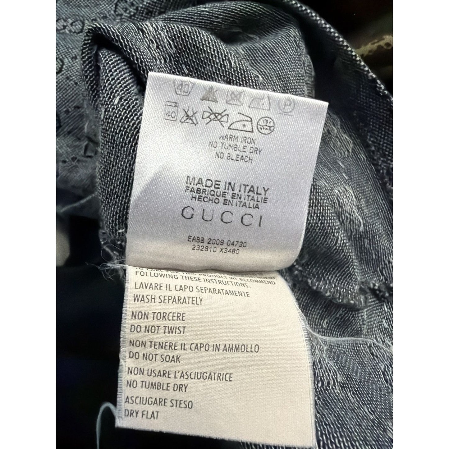 Gucci Chief Keef Polo T-shirt Monogram blue collar