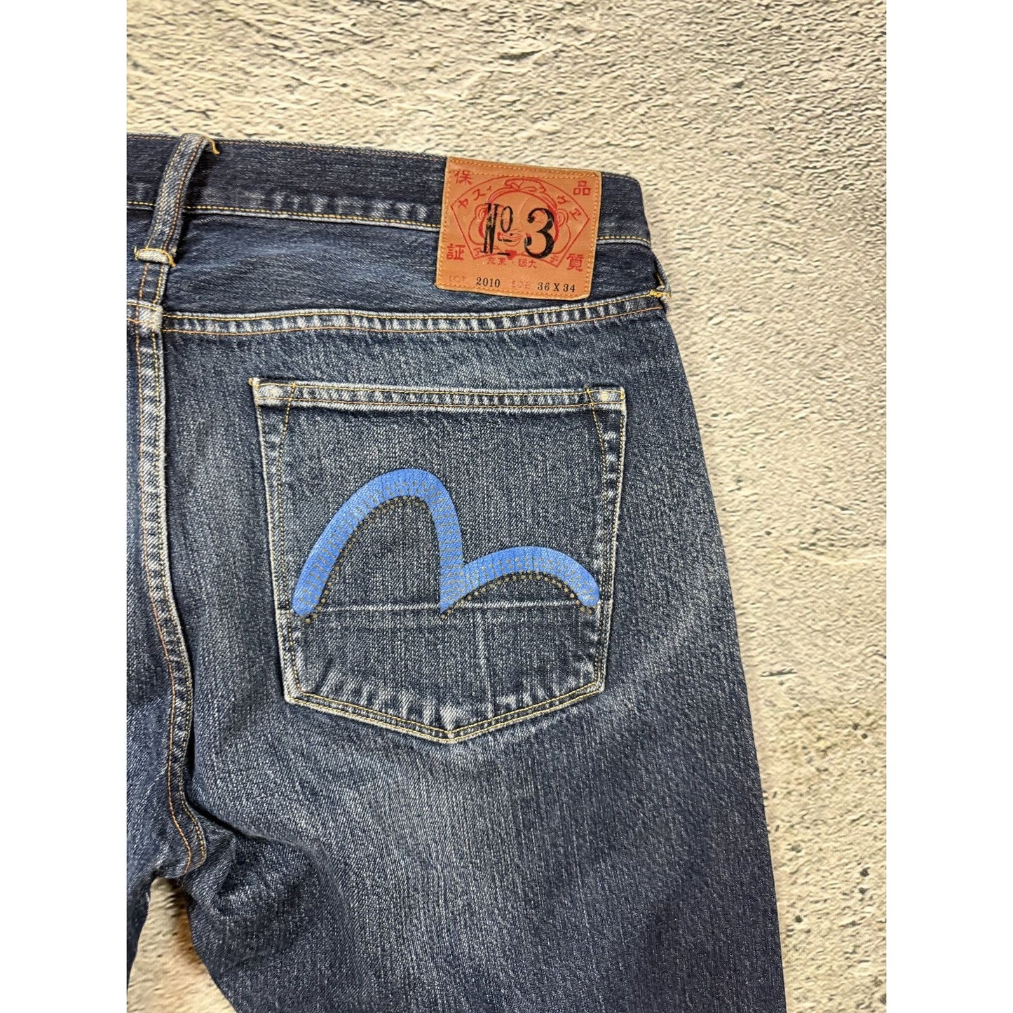 Evisu jeans vintage navy blue seagulls Genes