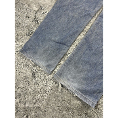 True Religion baby blue jeans contrast stitching straight